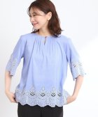 【リフレクト/Reflect】の【接触冷感/洗える/シワになりにくい】エンブロイダリーブラウス 人気、トレンドファッション・服の通販 founy(ファニー) ファッション Fashion レディースファッション Fashion for Women トップス・カットソー Cut & Sew Tops シャツ・ブラウス・オフィスカジュアル Elegant Blouses & Button-Ups 洗える Machine Washable thumbnail ブルー|ID: prp329100004591254 ipo3291000000033826240