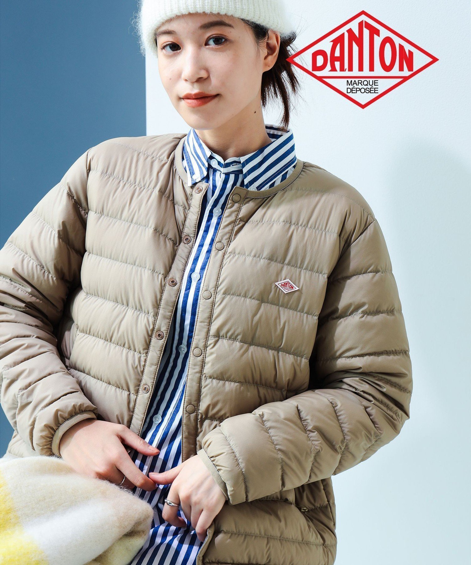 【ビーミングライフストアバイビームス/B:MING LIFE STORE by BEAMS】のDANTON / インナー ダウン ジャケット 2AW (XS~M) ダントン 定番 軽い 暖かい レディース インテリア・キッズ・メンズ・レディースファッション・服の通販 founy(ファニー) 　ファッション　Fashion　レディースファッション　Fashion for Women　アウター　Coat / Outerwear Collection　レディースジャケット・軽アウター　Jackets　アウトドア　Outdoor Clothing　インナー　Innerwear　シャツワンピ　Shirt Dress, Shirt One-Piece　シンプル　Simple, Minimal　ジャケット　Jacket, Outerwear　スウェット / スエット　Sweatshirt, Sweatwear　タフタ　Taffeta, Structured Fabric　ダウン　Down, Puffer　定番　Standard, Basic Item　おすすめ　Recommended / Our Picks　エレガント 上品　Elegant　SAND_BEIGE|ID: prp329100004591264 ipo3291000000032628335