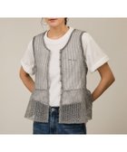 【サロン アダム エ ロペ/SALON adam et rope'】のブライトニットレースフレアージレ / ベスト 前後2WAY 人気、トレンドファッション・服の通販 founy(ファニー) ファッション Fashion レディースファッション Fashion for Women アウター Coat / Outerwear Collection トップス・カットソー Cut & Sew Tops ニット Knit Tops & Sweaters ベスト&ジレ / 重ね着スタイル Vests & Gilets インナー Innerwear キャミソール Camisole, Spaghetti Strap Top シアー Sheer, See-Through シンプル Simple, Minimal タンク Tank Top, Sleeveless Top チューブ Tube, Tube Top デニム Denim, Jeans Material トレンド Trend, Trending Now フォルム Silhouette, Form フレア Flare, Flared ベスト Vest, Waistcoat ミックス Mix, Mixed Style メッシュ Mesh, Net Fabric ワイド Wide, Wide Fit おすすめ Recommended / Our Picks 夏 Summer 旅行 Travel エレガント 上品 Elegant thumbnail シルバー(93)|ID: prp329100004591556 ipo3291000000032744041