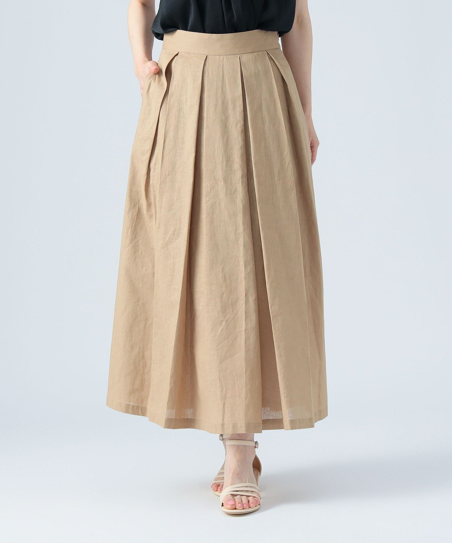 【ビームス ハート/BEAMS HEART】の麻混 フレアスカート(S~M) 人気、トレンドファッション・服の通販 founy(ファニー) 　ファッション　Fashion　レディースファッション　Ladies' Fashion Online　スカート　Skirt　Aライン/フレアスカート　Flared A-Line Skirts　おすすめ　Recommend　サンダル　Sandals　シューズ　Shoes　ショート　Short　ジャケット　Jacket　スニーカー　Sneakers　バランス　Balance　バレエ　Ballet　フレア　Flare　ボーダー　Border　ミュール　Mule　リラックス　Relax　ロング　Long　夏　Summer　春　Spring　S/S・春夏　Ss・Spring/Summer　 other-1|ID: prp329100004591560 ipo3291000000032590110