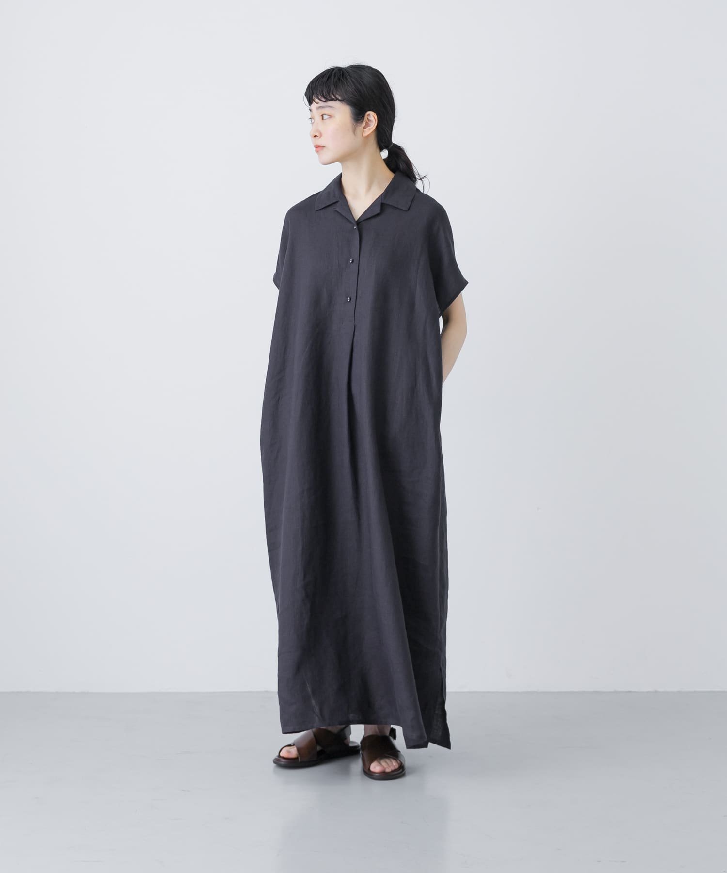 【かぐれ/kagure / URBAN RESEARCH】の『2サイズ展開』リネンフレンチシャツワンピース インテリア・キッズ・メンズ・レディースファッション・服の通販 founy(ファニー) 　ファッション　Fashion　レディースファッション　Fashion for Women　ワンピース　Dresses　シャツワンピース / 1枚で着映えコーデ　Shirt Dresses　2025年　2025　2025春夏・S/S　Spring/Summer 2025 SS25　おすすめ　Recommended / Our Picks　カッティング　Cutting Detail　スリーブ　Sleeve, Long Sleeve / Short Sleeve　パターン　Pattern, Design Print　フレンチ　French, French Style　リラックス　Relax, Relaxed Fit　エレガント 上品　Elegant　夏　Summer　S/S・春夏　SS, Spring/Summer, Warm Season　NAVY|ID: prp329100004591580 ipo3291000000032590545