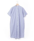 【マーコート/MARcourt】のMidiUmi バンドカラーシャツワンピース ブルーストライプ|ID: prp329100004591602 ipo3291000000032749240