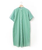 【マーコート/MARcourt】のMidiUmi バンドカラーシャツワンピース グリーンチェック|ID: prp329100004591602 ipo3291000000032749246