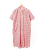 【マーコート/MARcourt】のMidiUmi バンドカラーシャツワンピース レッドストライプAcolor42A)|ID: prp329100004591602 ipo3291000000032749248