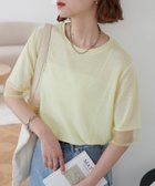 【ディスコート/Discoat】のシアー袖切替5分袖Tシャツ イエロー|ID: prp329100004591614 ipo3291000000033055655