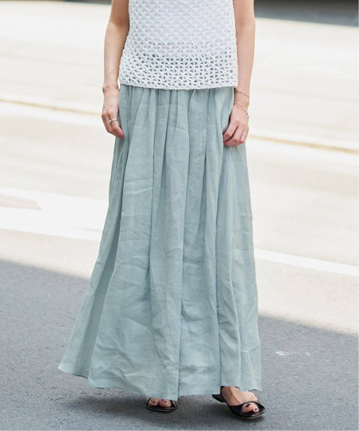 【イエナ/IENA】のラミーギャザーロングスカート インテリア・キッズ・メンズ・レディースファッション・服の通販 founy(ファニー) https://founy.com/ ファッション Fashion レディースファッション Ladies' Fashion Online スカート Skirt ロングスカート Long Skirt 2025年 2025 2025春夏・S/S Ss,Spring/Summer,2025 ノースリーブ No Sleeve |ID: prp329100004591628 ipo3291000000032591881