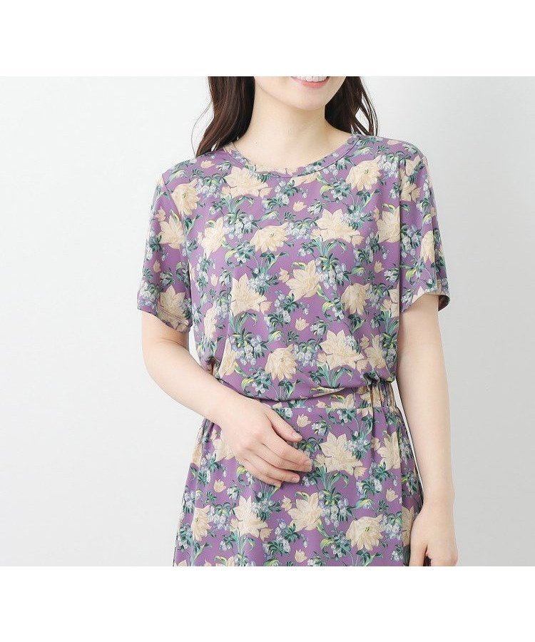 【ローラアシュレイ/LAURA ASHLEY】の【洗える/ジャージ素材/同柄アイテムあり】シャーボーン柄プルオーバー インテリア・キッズ・メンズ・レディースファッション・服の通販 founy(ファニー) 　ファッション　Fashion　レディースファッション　Fashion for Women　トップス・カットソー　Cut & Sew Tops　カジュアルプルオーバー・ニットトップス　Pullovers & Knit Tops / Casual Pullovers　おすすめ　Recommended / Our Picks　セットアップ　Set-Up, Coordinated Outfit　チュニック　Tunic, Long Top　プリント　Print, Printed Pattern　春　Spring　洗える　Machine Washable　パープル|ID: prp329100004591759 ipo3291000000032727940