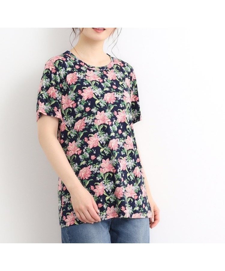 【ローラアシュレイ/LAURA ASHLEY】の【洗える/ジャージ素材/同柄アイテムあり】シャーボーン柄プルオーバー インテリア・キッズ・メンズ・レディースファッション・服の通販 founy(ファニー) 　ファッション　Fashion　レディースファッション　Fashion for Women　トップス・カットソー　Cut & Sew Tops　カジュアルプルオーバー・ニットトップス　Pullovers & Knit Tops / Casual Pullovers　おすすめ　Recommended / Our Picks　セットアップ　Set-Up, Coordinated Outfit　チュニック　Tunic, Long Top　プリント　Print, Printed Pattern　春　Spring　洗える　Machine Washable　ネイビー|ID: prp329100004591759 ipo3291000000032727942