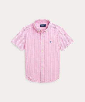 【ラルフローレン/RALPH LAUREN / KIDS】の(ボーイズ 2才~7才)ストライプド シアサッカー ショートスリーブ シャツ 人気、トレンドファッション・服の通販 founy(ファニー) ファッション Fashion キッズファッション Fashion for Kids ウォッシュ Washed Finish ショート Short, Short Length スリーブ Sleeve, Long Sleeve / Short Sleeve ダウン Down, Puffer プリーツ Pleats, Pleated ボックス Boxy, Box Shape ボーイズ Boyish, Boy Style ヨーク Yoke, Yoke Design 半袖 Short Sleeve, Half Sleeve |ID:prp329100004591768