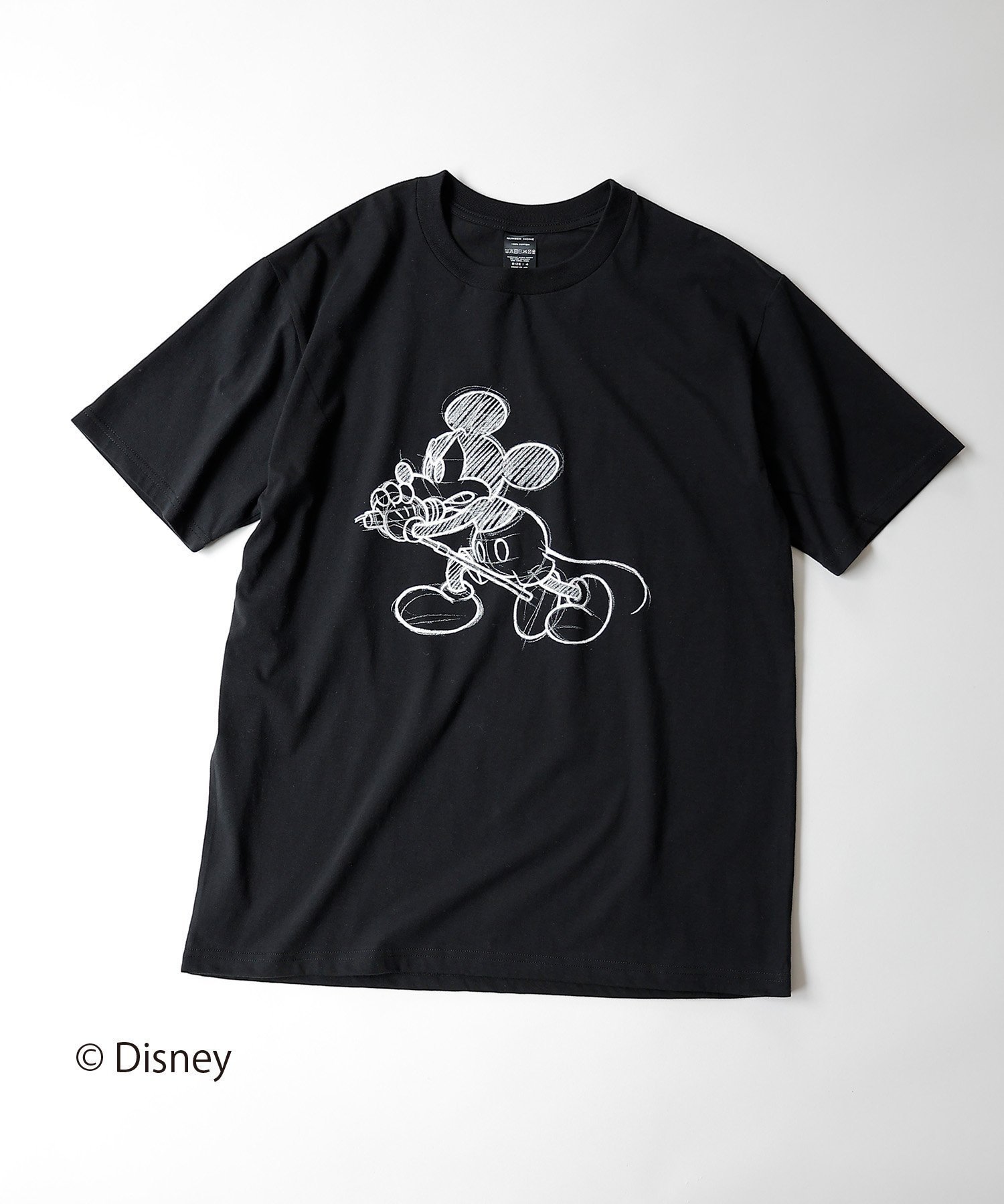 【ナンバー/Number】のMICKEY MOUSE/DRAWING NN T-SHIRT インテリア・キッズ・メンズ・レディースファッション・服の通販 founy(ファニー) 　ファッション　Fashion　レディースファッション　Fashion for Women　トップス・カットソー　Cut & Sew Tops　シャツ・ブラウス・オフィスカジュアル　Elegant Blouses & Button-Ups　ロングTシャツ・Tシャツ　Longline T-Shirts & Tees　イラスト　Illustration　カーディガン　Cardigan, Knitwear　ジャケット　Jacket, Outerwear　セットアップ　Set-Up, Coordinated Outfit　定番　Standard, Basic Item　バランス　Balance, Style Balance　パターン　Pattern, Design Print　プリント　Print, Printed Pattern　ベーシック　Basic, Essential　おすすめ　Recommended / Our Picks　BLACK|ID: prp329100004591808 ipo3291000000033581130