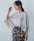 【ロートレ アモン/LAUTRE AMONT】の【WEB限定】サテンフィールドレープブラウス≪セットアップ対応/洗濯機で洗える≫ ベージュ|ID: prp329100004591831 ipo3291000000032658514