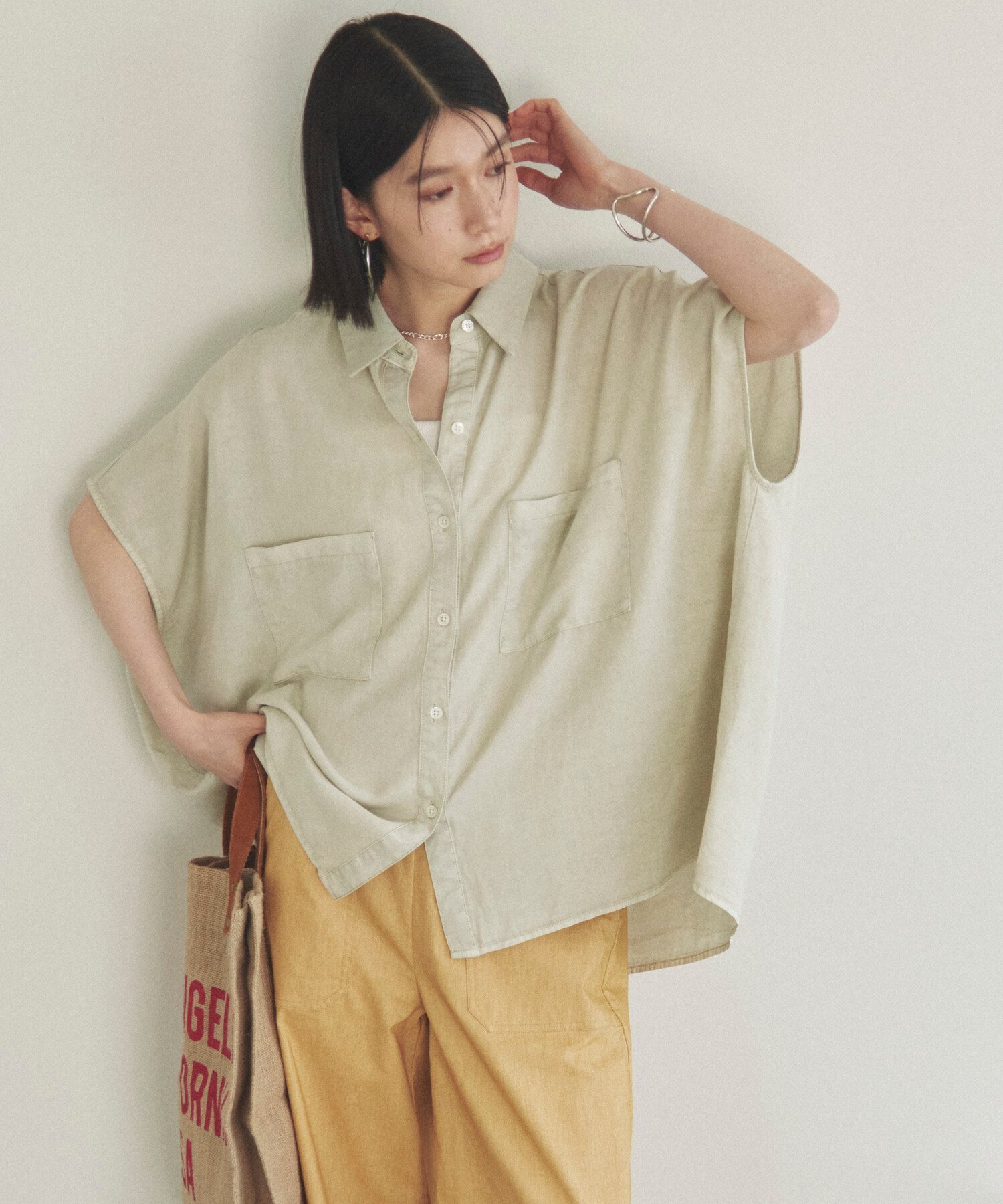 【ドゥ アルシーヴ/Doux archives】のソフトデニムフレンチシャツ インテリア・キッズ・メンズ・レディースファッション・服の通販 founy(ファニー) 　ファッション　Fashion　レディースファッション　Ladies' Fashion Online　トップス・カットソー　Tops/Tshirt　シャツ/ブラウス　Shirts/Blouses　デニム　Denim　人気　Popularity　夏　Summer　定番　Standard　BEIGE|ID: prp329100004591892 ipo3291000000032677040