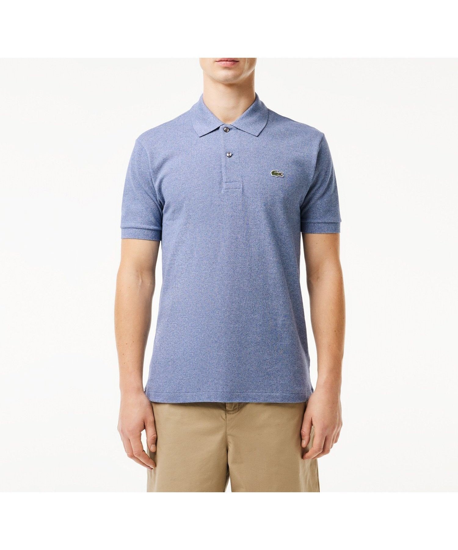 【ラコステ/LACOSTE / MEN】の『L1264』定番半袖ポロシャツ(杢糸) インテリア・キッズ・メンズ・レディースファッション・服の通販 founy(ファニー) 　ファッション　Fashion　メンズファッション　Fashion for Men　フィット　Fit, Slim Fit　ポロシャツ　Polo Shirt, Collared Tee　メンズ　Men's, Menswear　人気　Popular, Best Seller　半袖　Short Sleeve, Half Sleeve　定番　Standard, Basic Item　ブル-グレ-|ID: prp329100004591912 ipo3291000000033199452