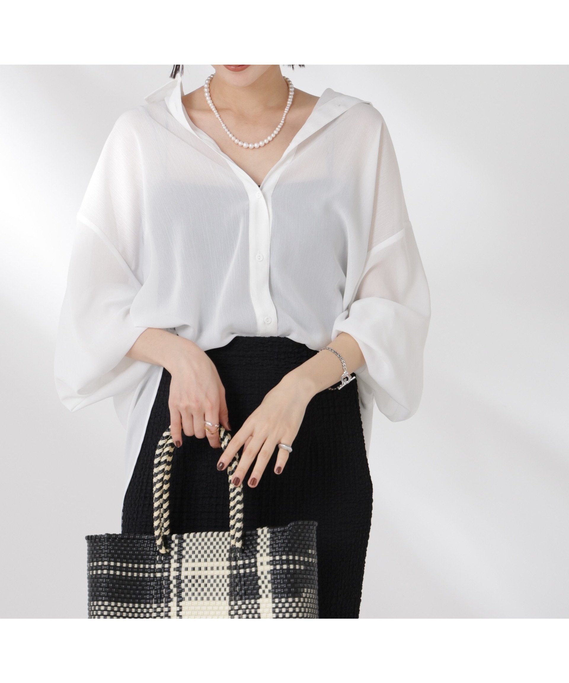 【ナノ ユニバース/nano universe】のシアー楊柳オーバーサイズシャツ 人気、トレンドファッション・服の通販 founy(ファニー) 　ファッション　Fashion　レディースファッション　Ladies' Fashion Online　トップス・カットソー　Tops/Tshirt　シャツ/ブラウス　Shirts/Blouses　アクセサリー　Accessories　ウォッシャブル　Washable　キャミソール　Camisole　シアー　Sheer　タンク　Tank　フロント　Front　ベーシック　Basic　羽織　Haori　ロング　Long　おすすめ　Recommend　夏　Summer　2025年　2025　2025春夏・S/S　Ss,Spring/Summer,2025　 other-1|ID: prp329100004591930 ipo3291000000032692200