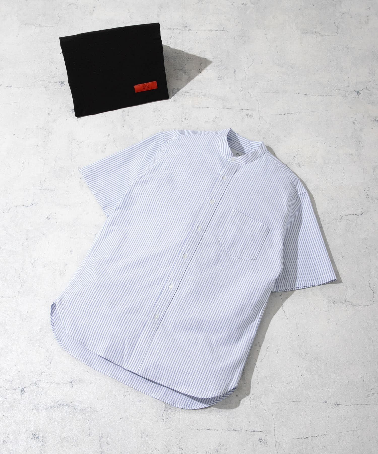 【アーバンリサーチ ロッソ/URBAN RESEARCH ROSSO / MEN】の『抗菌/消臭』『XXLサイズあり』ハイパフォーマンスバンドカラー半袖シャツ インテリア・キッズ・メンズ・レディースファッション・服の通販 founy(ファニー) 　ファッション　Fashion　メンズファッション　Men's Style Online　抗菌　Antibacterial　サマー　Summer　サングラス　Sunglasses　サンダル　Sandals　ショート　Short　シンプル　Simple　ストレッチ　Stretch　スニーカー　Sneakers　スラックス　Slacks　スリーブ　Sleeve　デニム　Denim　バランス　Balance　パフォーマンス　Performance　フィット　Fit　ベーシック　Basic　半袖　Short Sleeve　リュック　Ruck Sack　ワーク　Work　S/S・春夏　Ss・Spring/Summer　おすすめ　Recommend　夏　Summer　旅行　Travel　ビジネス 仕事 通勤　Business　2025年　2025　2025春夏・S/S　Ss,Spring/Summer,2025　SAX STRIPE|ID: prp329100004591972 ipo3291000000032681674