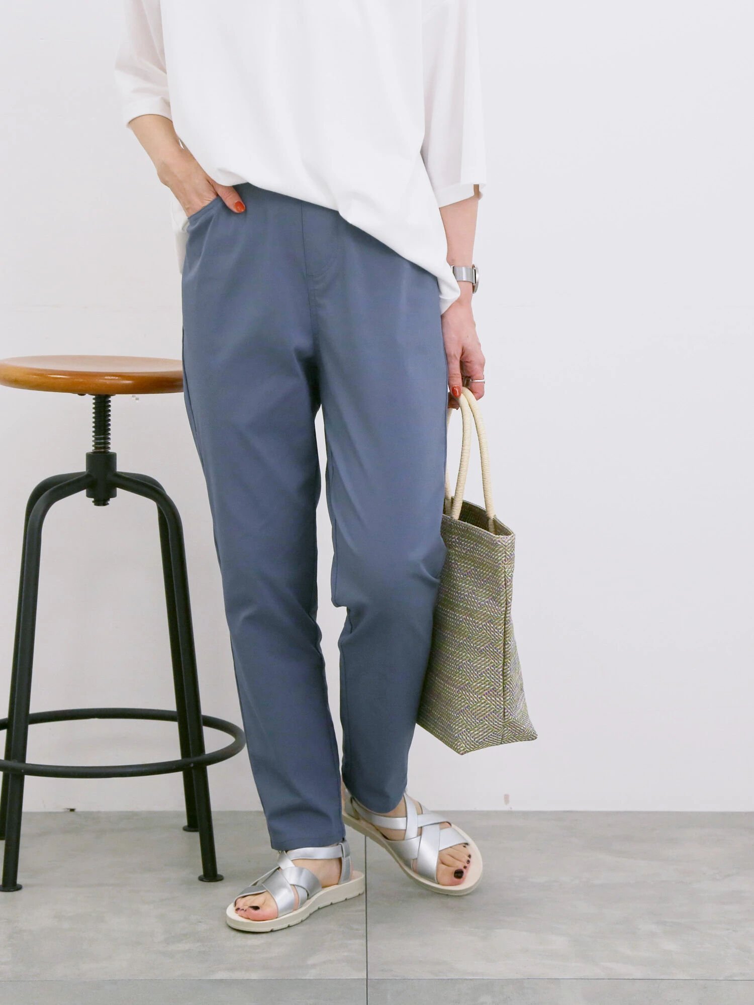 【サマンサモスモス/Samansa Mos2】の【接触冷感】ストレッチパンツ インテリア・キッズ・メンズ・レディースファッション・服の通販 founy(ファニー) 　ファッション　Fashion　レディースファッション　Fashion for Women　パンツ　Pants & Trousers　アウトドア　Outdoor Clothing　ストレッチ　Stretch, Stretchy Fabric　フィット　Fit, Slim Fit　ブルー|ID: prp329100004592067 ipo3291000000032767803