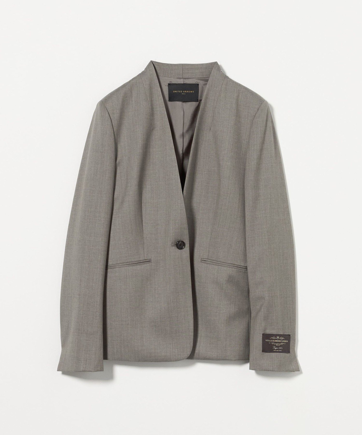 【ユナイテッドアローズ/UNITED ARROWS】のCANONICO ノーラペルジャケット インテリア・キッズ・メンズ・レディースファッション・服の通販 founy(ファニー) 　ファッション　Fashion　レディースファッション　Fashion for Women　アウター　Coat / Outerwear Collection　レディースジャケット・軽アウター　Jackets　イタリア　Italy　シェイプ　Shape, Slim Fit　ジャケット　Jacket, Outerwear　セットアップ　Set-Up, Coordinated Outfit　ボトム　Bottoms, Lower Wear　おすすめ　Recommended / Our Picks　夏　Summer　MOCA|ID: prp329100004592075 ipo3291000000032599841