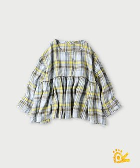 【その他のブランド/Other】の【EC限定】ONEONE インドリネンのギャザーブラウス 人気、トレンドファッション・服の通販 founy(ファニー) ファッション Fashion レディースファッション Ladies' Fashion Online トップス・カットソー Tops/Tshirt シャツ/ブラウス Shirts/Blouses インド India カラフル Colorful ギャザー Gather ギンガム Gingham チェック Check リネン Linen ワンポイント One Point |ID:prp329100004592100