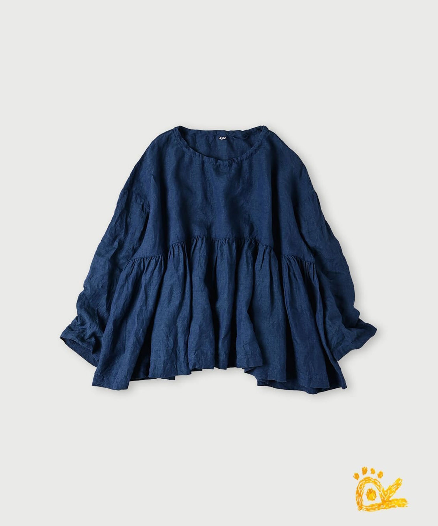 【その他のブランド/Other】の【EC限定】ONEONE インドリネンのギャザーブラウス インテリア・キッズ・メンズ・レディースファッション・服の通販 founy(ファニー) 　ファッション　Fashion　レディースファッション　Ladies' Fashion Online　トップス・カットソー　Tops/Tshirt　シャツ/ブラウス　Shirts/Blouses　インド　India　カラフル　Colorful　ギャザー　Gather　ギンガム　Gingham　チェック　Check　リネン　Linen　ワンポイント　One Point　ネイビー|ID: prp329100004592100 ipo3291000000032600206