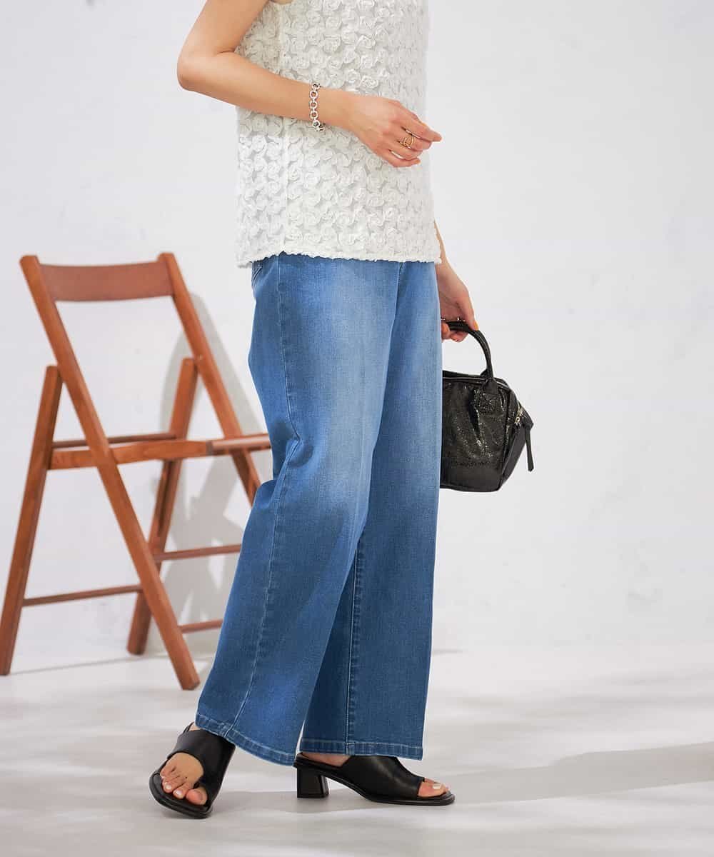 【アー ヴェー ヴェー/a.v.v】の【接触冷感/ストレッチ】デニムワイドパンツ 人気、トレンドファッション・服の通販 founy(ファニー) 　ファッション　Fashion　レディースファッション　Fashion for Women　パンツ　Pants & Trousers　インディゴ　Indigo Denim　ヴィンテージ　Vintage Style　サマー　Summer, Summer Style　ストレッチ　Stretch, Stretchy Fabric　デニム　Denim, Jeans Material　定番　Standard, Basic Item　人気　Popular, Best Seller　ワイド　Wide, Wide Fit　再入荷　Restock / Back in Stock　夏　Summer　 other-1|ID: prp329100004592142 ipo3291000000033206464