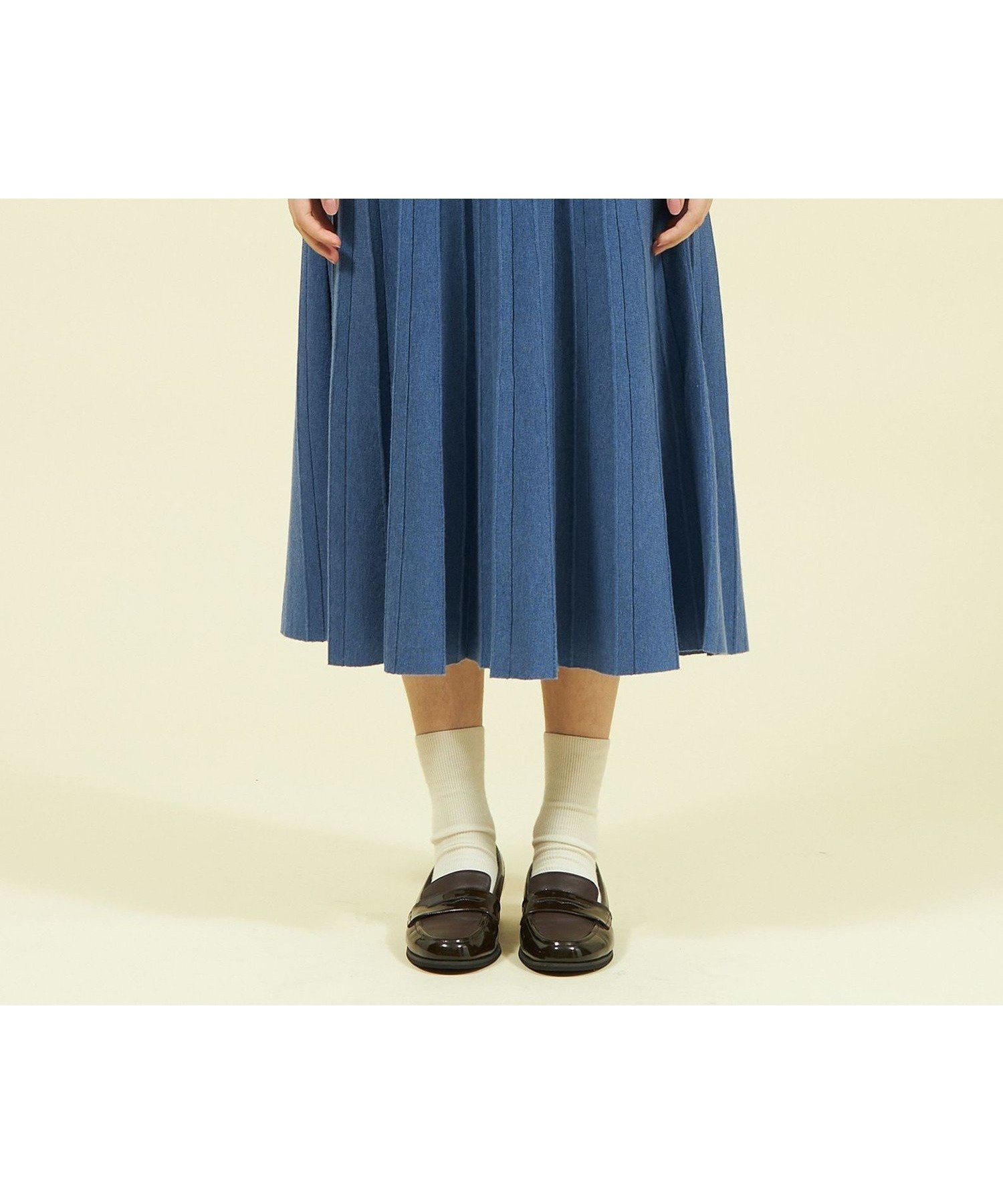 【マッキントッシュ フィロソフィー/MACKINTOSH PHILOSOPHY】のプリーツニットスカート インテリア・キッズ・メンズ・レディースファッション・服の通販 founy(ファニー) 　ファッション　Fashion　レディースファッション　Ladies' Fashion Online　スカート　Skirt　おすすめ　Recommend　なめらか　Smooth　セットアップ　Set Up　フレア　Flare　プリーツ　Pleats　冬　Winter　春　Spring　秋　Autumn/Fall　ブルー|ID: prp329100004592552 ipo3291000000032604606