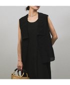 【サロン アダム エ ロペ/SALON adam et rope'】のコットンシルクジレブラウス 人気、トレンドファッション・服の通販 founy(ファニー) ファッション Fashion レディースファッション Fashion for Women アウター Coat / Outerwear Collection トップス・カットソー Cut & Sew Tops シャツ・ブラウス・オフィスカジュアル Elegant Blouses & Button-Ups ベスト&ジレ / 重ね着スタイル Vests & Gilets キャミソール Camisole, Spaghetti Strap Top シルク Silk, 100% Silk タンク Tank Top, Sleeveless Top デニム Denim, Jeans Material ノースリーブ Sleeveless, No-Sleeve フロント Front, Front Design ポケット Pocket, Pocket Detail リラックス Relax, Relaxed Fit 夏 Summer エレガント 上品 Elegant thumbnail ブラック(01)|ID: prp329100004592553 ipo3291000000033601454