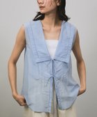 【サロン アダム エ ロペ/SALON adam et rope'】のコットンシルクジレブラウス 人気、トレンドファッション・服の通販 founy(ファニー) ファッション Fashion レディースファッション Fashion for Women アウター Coat / Outerwear Collection トップス・カットソー Cut & Sew Tops シャツ・ブラウス・オフィスカジュアル Elegant Blouses & Button-Ups ベスト&ジレ / 重ね着スタイル Vests & Gilets キャミソール Camisole, Spaghetti Strap Top シルク Silk, 100% Silk タンク Tank Top, Sleeveless Top デニム Denim, Jeans Material ノースリーブ Sleeveless, No-Sleeve フロント Front, Front Design ポケット Pocket, Pocket Detail リラックス Relax, Relaxed Fit 夏 Summer エレガント 上品 Elegant thumbnail サックス(48)|ID: prp329100004592553 ipo3291000000033601455