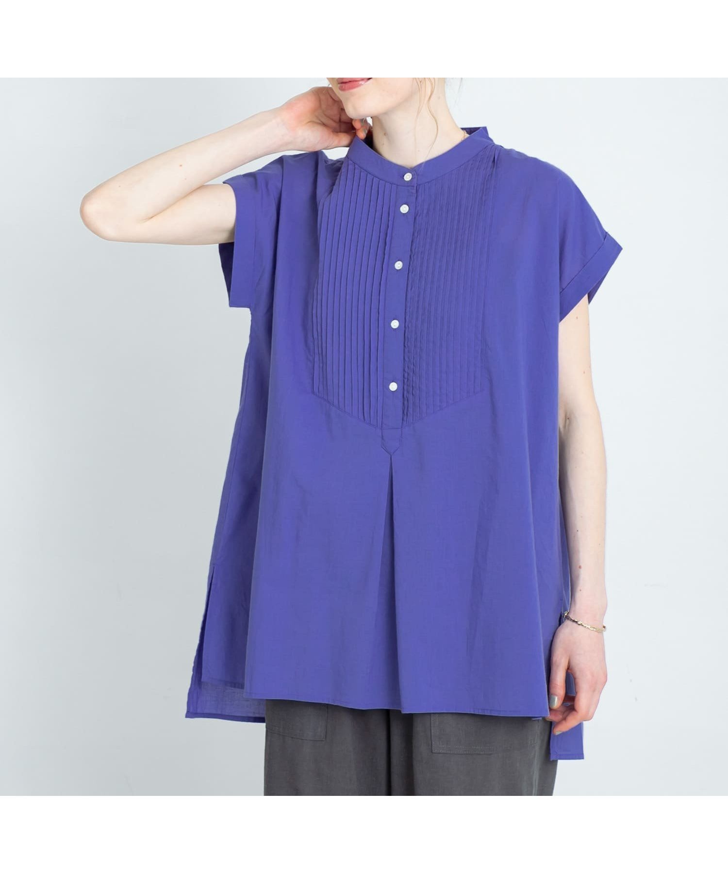 【サニーレーベル/Sonny Label / URBAN RESEARCH】のエアリーコットンピンタックドレスシャツ インテリア・キッズ・メンズ・レディースファッション・服の通販 founy(ファニー) 　ファッション　Fashion　レディースファッション　Ladies' Fashion Online　トップス・カットソー　Tops/Tshirt　シャツ/ブラウス　Shirts/Blouses　ワンピース　Dress　ドレス　Party Dresses　2025年　2025　2025春夏・S/S　Ss,Spring/Summer,2025　おすすめ　Recommend　インド　India　エアリー　Airy　ギャザー　Gather　シンプル　Simple　デニム　Denim　フロント　Front　ヨーク　Yoke　夏　Summer　S/S・春夏　Ss・Spring/Summer　ブルー|ID: prp329100004592577 ipo3291000000032605150