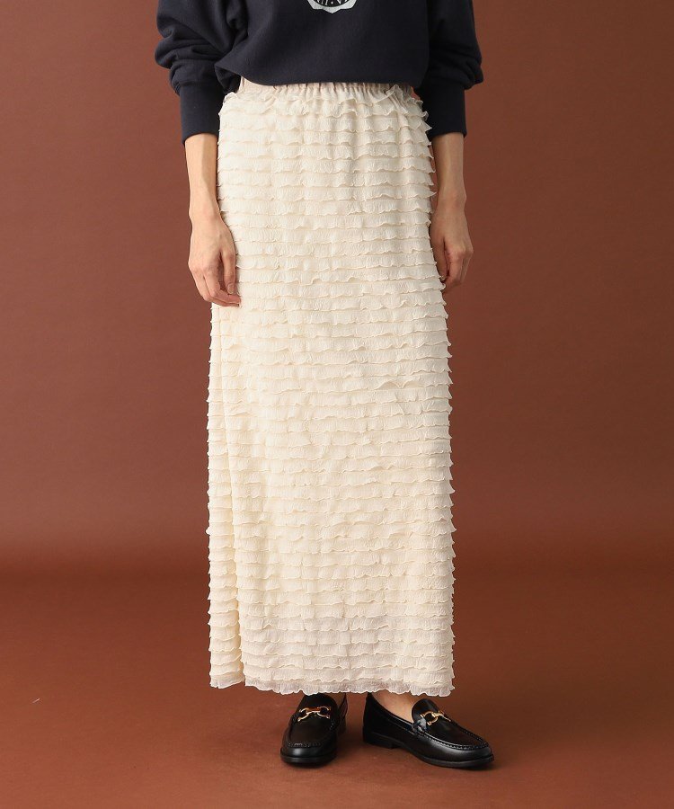 【ドレステリア/DRESSTERIOR】のフリルジャージスカート 人気、トレンドファッション・服の通販 founy(ファニー) 　ファッション　Fashion　レディースファッション　Ladies' Fashion Online　スカート　Skirt　コレクション　Collection　ジャージ　Jersey　トレンド　Trend　フリル　Frills　人気　Popularity　無地　Plain Color　 other-1|ID: prp329100004592584 ipo3291000000032605193