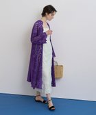 【ハウス オブ ロータス/HOUSE OF LOTUS】のシフリー刺繍ロングガウン パープル|ID: prp329100004592586 ipo3291000000032605214