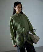 【サロン アダム エ ロペ/SALON adam et rope'】のヘムクロスレースシャツ カーキ(36)|ID: prp329100004592590 ipo3291000000032605346