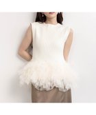 【ランダ/RANDA】のチュールフリルニットトップス CREAM|ID: prp329100004592592 ipo3291000000032605419