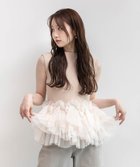 【ランダ/RANDA】のチュールフリルニットトップス PINK|ID: prp329100004592592 ipo3291000000032605421