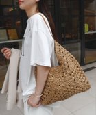 【コーナーズ/CORNERS】のクロシェ配色ペーパーかごバッグ ブラウン|ID: prp329100004592605 ipo3291000000032605648