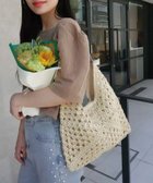 【コーナーズ/CORNERS】のクロシェ配色ペーパーかごバッグ ライトベージュ|ID: prp329100004592605 ipo3291000000032605653