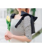 【ウィルセレクション/WILLSELECTION】のショルダーリボンパワショルトップス white/borderストライプ|ID: prp329100004592606 ipo3291000000032728452