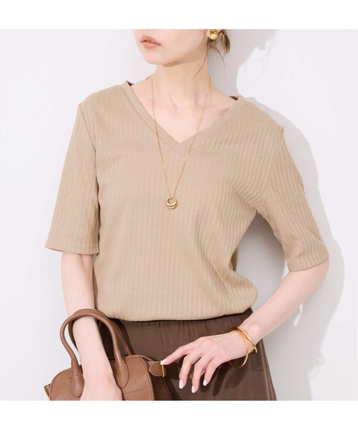 【スローブ イエナ/SLOBE IENA】の《汗染み防止/抗菌防臭》リブVネックプルオーバー インテリア・キッズ・メンズ・レディースファッション・服の通販 founy(ファニー) https://founy.com/ ファッション Fashion レディースファッション Fashion for Women トップス・カットソー Cut & Sew Tops カジュアルプルオーバー・ニットトップス Pullovers & Knit Tops / Casual Pullovers Vネックトップス V-Neck Tops / V-Cut Neckline Shirts 2025年 2025 2025春夏・S/S Spring/Summer 2025 SS25 インナー Innerwear カットソー Cut and Sewn Top キャミワンピース Cami Dress, Slip Dress デコルテ Décolleté, Neckline バランス Balance, Style Balance 夏 Summer 抗菌 Antibacterial, Bacteria-Resistant |ID: prp329100004592622 ipo3291000000032796822