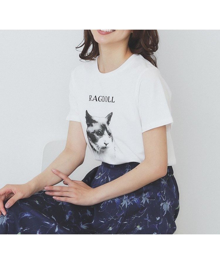 【インデックス/INDEX】のねこプリントTシャツ【洗濯機洗い可】 インテリア・キッズ・メンズ・レディースファッション・服の通販 founy(ファニー) 　ファッション　Fashion　レディースファッション　Fashion for Women　トップス・カットソー　Cut & Sew Tops　シャツ・ブラウス・オフィスカジュアル　Elegant Blouses & Button-Ups　ロングTシャツ・Tシャツ　Longline T-Shirts & Tees　シンプル　Simple, Minimal　プリント　Print, Printed Pattern　モノトーン　Monotone, Black and White　リラックス　Relax, Relaxed Fit　夏　Summer　猫　Cat, Kitty　オフホワイト|ID: prp329100004592625 ipo3291000000033545359
