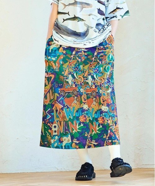 【ゴースローキャラバン/go slow caravan】のストレッチサッカー総柄プリントイージースカート (WOMENS) 人気、トレンドファッション・服の通販 founy(ファニー) 　ファッション　Fashion　レディースファッション　Ladies' Fashion Online　スカート　Skirt　サッカー　Soccer　ストレッチ　Stretch　プリント　Print　人気　Popularity　夏　Summer　猫　Cat　軽量　Lightweight　 other-1|ID: prp329100004592630 ipo3291000000032606126