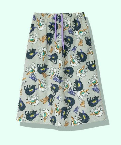 【ゴースローキャラバン/go slow caravan】のストレッチサッカー総柄プリントイージースカート (WOMENS) インテリア・キッズ・メンズ・レディースファッション・服の通販 founy(ファニー) 　ファッション　Fashion　レディースファッション　Ladies' Fashion Online　スカート　Skirt　サッカー　Soccer　ストレッチ　Stretch　プリント　Print　人気　Popularity　夏　Summer　猫　Cat　軽量　Lightweight　総柄2|ID: prp329100004592630 ipo3291000000032606130