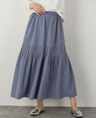 【メルローズ クレール/MELROSE claire】のティアードロングスカート ライトブルー|ID: prp329100004592631 ipo3291000000032606141