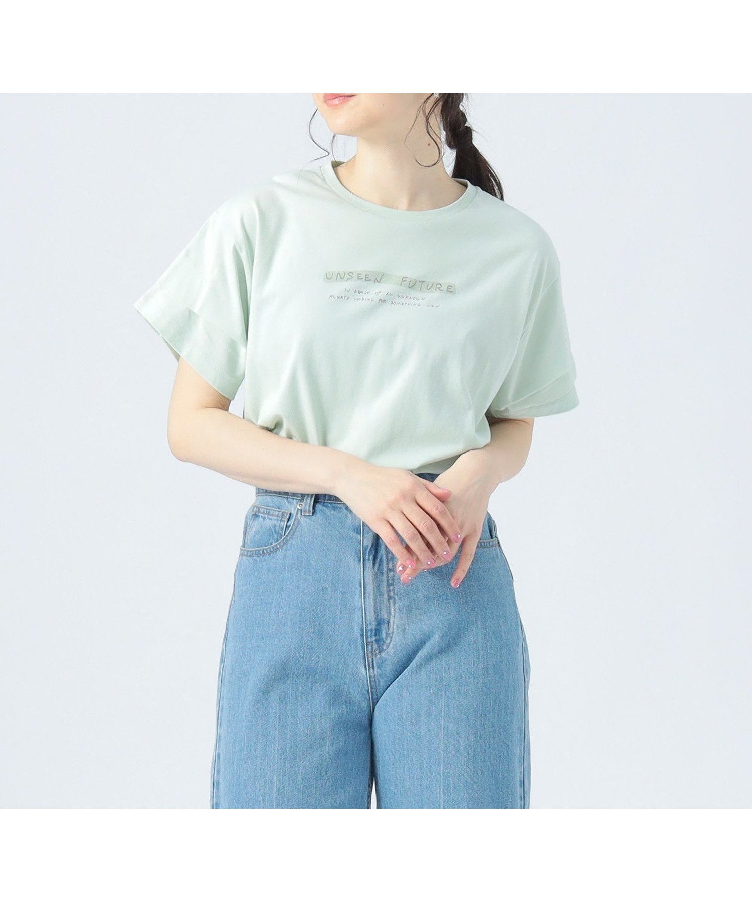 【ビームス ハート/BEAMS HEART】の【洗濯機洗い可】袖タック ハンド ロゴ Tシャツ 25SS 半袖 インテリア・キッズ・メンズ・レディースファッション・服の通販 founy(ファニー) 　ファッション　Fashion　レディースファッション　Ladies' Fashion Online　トップス・カットソー　Tops/Tshirt　シャツ/ブラウス　Shirts/Blouses　ロング / Tシャツ　T-Shirts　インナー　Inner　シンプル　Simple　ジャケット　Jacket　スラックス　Slacks　デニム　Denim　定番　Standard　ハンド　Hand　バランス　Balance　フィット　Fit　フロント　Front　プリント　Print　ベーシック　Basic　半袖　Short Sleeve　ミックス　Mix　おすすめ　Recommend　2025年　2025　2025春夏・S/S　Ss,Spring/Summer,2025　MINT|ID: prp329100004592640 ipo3291000000032606247