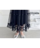【その他のブランド/Other】のヴィンテージライクドットチュールスカート シアー ロング マキシ ブラック|ID: prp329100004592649 ipo3291000000032606289