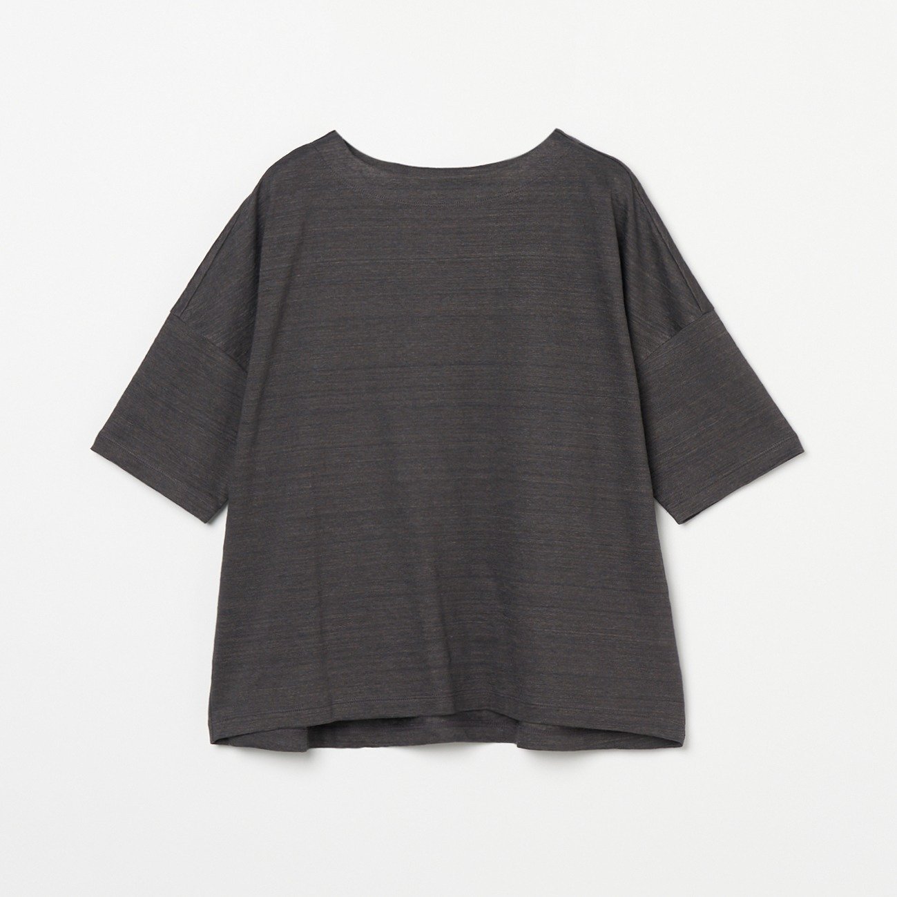 【エリオポール/heliopole】のNATURAL LINEN PULLOVER インテリア・キッズ・メンズ・レディースファッション・服の通販 founy(ファニー) 　ファッション　Fashion　レディースファッション　Ladies' Fashion Online　トップス・カットソー　Tops/Tshirt　プルオーバー　Pullover　サマー　Summer　ボーダー　Border　リネン　Linen　ワイド　Wide　人気　Popularity　無地　Plain Color　チャコールグレー|ID: prp329100004592653 ipo3291000000032606397