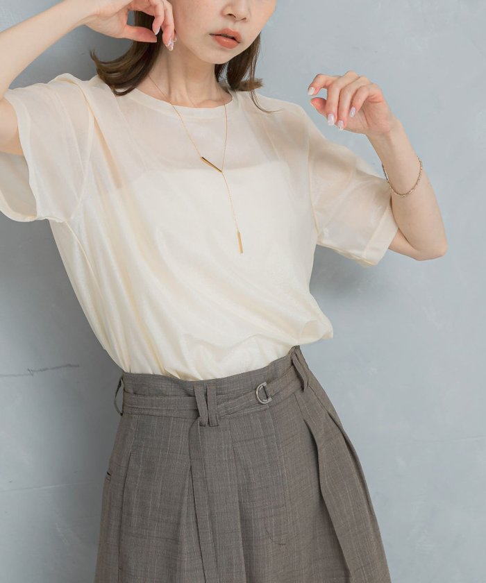 【アーバンリサーチ ロッソ/URBAN RESEARCH ROSSO】のシアーブライトカットソー インテリア・キッズ・メンズ・レディースファッション・服の通販 founy(ファニー) https://founy.com/ ファッション Fashion レディースファッション Fashion for Women トップス・カットソー Cut & Sew Tops カットソー・ベーシックTシャツ Cut-and-Sewn Tops / Stretch Tees & Basics 2025年 2025 2025春夏・S/S Spring/Summer 2025 SS25 シアー Sheer, See-Through シンプル Simple, Minimal ブライト Bright, Shiny ロング Long, Long-Length ワイド Wide, Wide Fit エレガント 上品 Elegant 夏 Summer S/S・春夏 SS, Spring/Summer, Warm Season |ID: prp329100004592659 ipo3291000000032890964