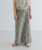 【アーバンリサーチ/URBAN RESEARCH】のバイアスチェックフリンジスカート GRY×BEG|ID: prp329100004592664 ipo3291000000032606527