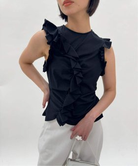 【エディット フォー ルル/edit.for LuLu】の【naoki tomizuka for LULU】frill blouse tee 人気、トレンドファッション・服の通販 founy(ファニー) ファッション Fashion レディースファッション Fashion for Women クラシック Classic, Timeless Style シェイプ Shape, Slim Fit シルケット Silket, Silky Cotton デニム Denim, Jeans Material パターン Pattern, Design Print フォルム Silhouette, Form フリル Frill, Ruffle A/W・秋冬 Autumn/Winter 2025年 2025 2025春夏・S/S Spring/Summer 2025 SS25 |ID:prp329100004592674