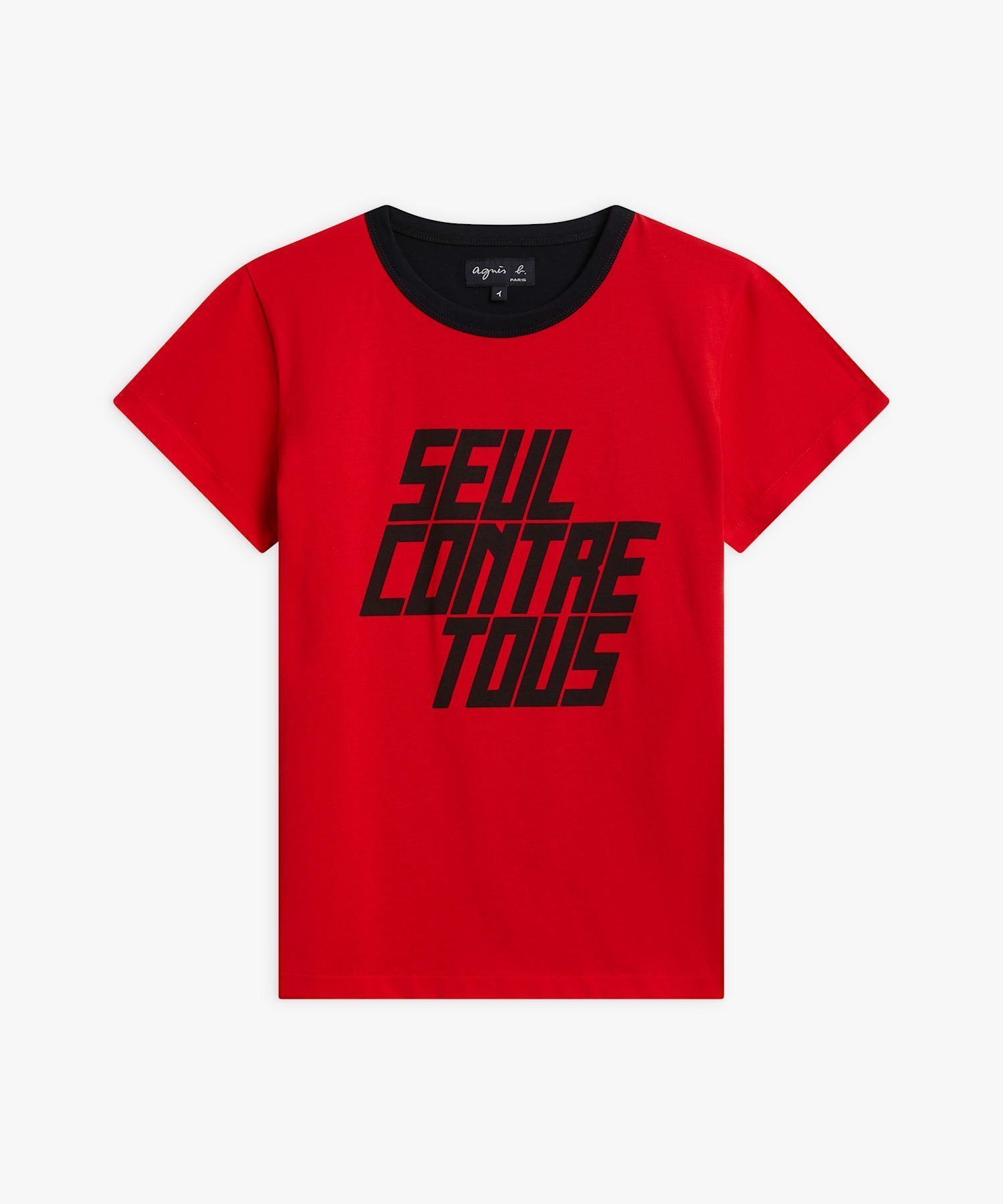 【アニエスベー ファム/agnes b. FEMME】のS823 TS BRANDO Tシャツ インテリア・キッズ・メンズ・レディースファッション・服の通販 founy(ファニー) 　ファッション　Fashion　レディースファッション　Ladies' Fashion Online　トップス・カットソー　Tops/Tshirt　シャツ/ブラウス　Shirts/Blouses　ロング / Tシャツ　T-Shirts　シンプル　Simple　フロント　Front　プリント　Print　半袖　Short Sleeve　レッド|ID: prp329100004592698 ipo3291000000032607013