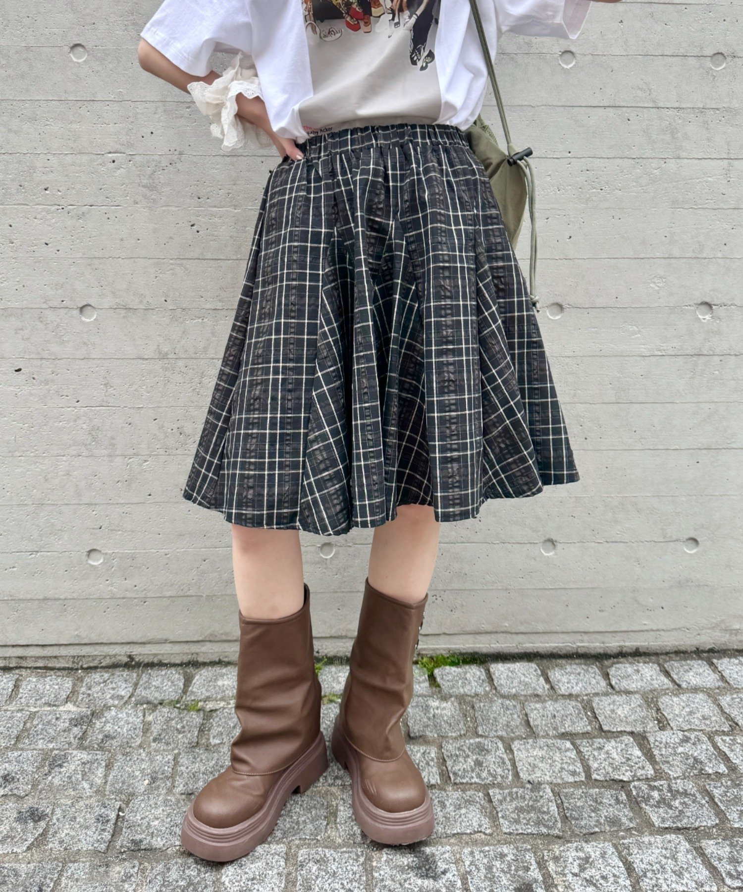【その他のブランド/Other】のチェックイレギュラーヘムミディスカート 人気、トレンドファッション・服の通販 founy(ファニー) 　ファッション　Fashion　レディースファッション　Ladies' Fashion Online　スカート　Skirt　イレギュラーヘム　Irregular Hem　インナー　Inner　ウェーブ　Wave　ウエスタン　Western　スウェット　Sweat　チェック　Check　デニム　Denim　トレンド　Trend　ボヘミアン　Bohemian　ミドル　Middle　レース　Race　A/W・秋冬　Aw・Autumn/Winter・Fw・Fall-Winter　S/S・春夏　Ss・Spring/Summer　おすすめ　Recommend　夏　Summer　 other-1|ID: prp329100004592706 ipo3291000000032607105