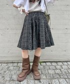 【その他のブランド/Other】のチェックイレギュラーヘムミディスカート ブラック|ID: prp329100004592706 ipo3291000000032607107